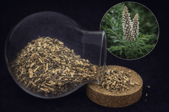 Réglisse racine coupée